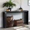 60'' Thick Top Entryway Table, Curved Legs, Support The Installation Of Inward-facing Or Outward-facing for Sofas, Entryway (Black)