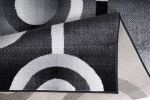 Jersey Area Rugs, Carpets For Livingroom, 7x10 Area Rugs ,3987 Black-Grey