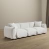 Kely 100'' Cream Boucle Upholstered Sofa