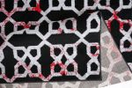 Jersey Area Rugs, Carpets For Livingroom, 7x10 Area Rugs ,3989 Black-Red