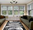 Jersey Area Rugs, Carpets For Livingroom, 7x10 Area Rugs ,1843 Black-Bone