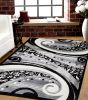 Jersey Area Rugs, Carpets For Livingroom, 7x10 Area Rugs ,1843 Black-Bone