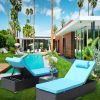 3-Piece Outdoor Chaise Lounge Set