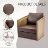 COOLMORE Swivel Barrel Chair, Comfy Round Accent Sofa Chair for Living Room, 360 Degree Swivel Barrel Club Chair, Leisure Arm Chair for Nursery, Hotel