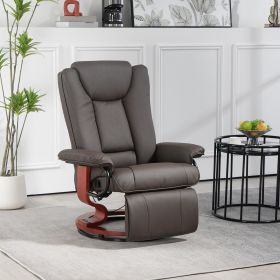 HOMCOM Manual Swivel Recliner Chair with Footrest