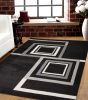 Jersey Area Rugs, Carpets For Livingroom, 7x10 Area Rugs ,1925 Black-Grey