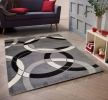 Jersey Area Rugs, Carpets For Livingroom, 7x10 Area Rugs ,1798 Black-Grey