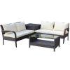 4 Piece Outdoor Furniture Set with Storage Box