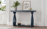 TREXM 48-Inch Rustic Vintage Console Table --- Farmhouse Style Entryway Table with Open Shelf and Sturdy Construction for Entryway and Living Room (Na