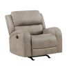 Luxurious Style Rocker Reclining Chair Brown Plush Comfortable Living Room Furniture