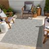 Sunshine GC_HAR2006 Silver 5 ft. 3 in. x 7 ft. 3 in. Indoor/Outdoor Area Rug