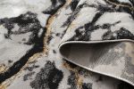 "Tali" Luxury Area Rug in Grey and Black Abstract Design