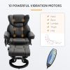 Massage Recliner Chair with Ottoman Footrest, 10 Vibration Points And  360° Swivel