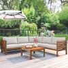 GO Japanese-Style 4-Piece Outdoor Acacia Wood Sofa Set