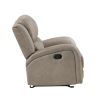 Luxurious Style Rocker Reclining Chair Brown Plush Comfortable Living Room Furniture