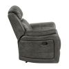 Classic Brownish Gray 1pc Reclining Chair Plush Comfort Pillow-Top Arms Vertical Tufting Solid Wood Transitional Living Room Furniture