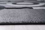 Jersey Area Rugs, Carpets For Livingroom, 7x10 Area Rugs ,3987 Black-Grey