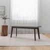 Carlos Fabric Upholstered Solid Wood Bench 47"