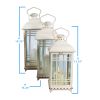 Lantern (Set of 3) 14"H, 17"H, 20"H Metal/Glass