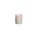 LED Wax Dripping Pillar Candle (Set of 4) 3"Dx4"H Wax/Plastic - 2 C Batteries Not Incld.