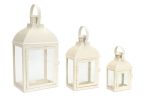 Lantern (Set of 3) 7.5"-14"H Iron/Glass