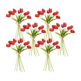 Tulip Bundle (Set of 6) 15"H (Option: PlasticRed)