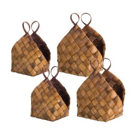 Basket (Set of 4) 14.5" x 18"H, 18.25" x 21"H Metasequoia (Option: Metasequoia WoodBrown)