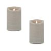 Simplux LED Designer Candle with Remote (Set of 2) 4 and 8 Hr Timer 3.5" x 5.5"H Wax/Plastic