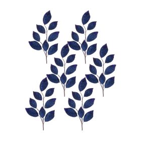 Leaf Spray (Set of 6) 27"H Polyester (Option: PolyesterBlue)