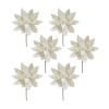 Poinsettia Stem (Set of 6) 30"H Velvet