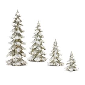 Tree (Set of 4) 6.5"H, 9"H, 13.25"H, 18"H Resin (Option: PolyresinSilver)