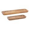 Tray (Set of 2) 18.25"L x 7"W, 27"L x 8.25"W Mango Wood