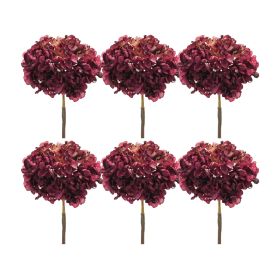 Hydrangea Stem (Set of 6) 23"H Polyester (Option: PolyesterRed)