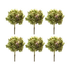 Hydrangea Stem (Set of 6) 23"H Polyester (Option: PolyesterGreen)