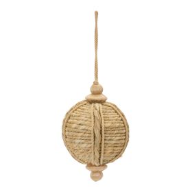 Onion Ornament (Set of 6) 3.25"D x 5.5"H Jute (Option: HempBrown)