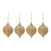 Onion Ornament (Set of 4) 4"D x 6"H Jute