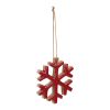 Snowflake Ornament (Set of 12) 4"H MDF