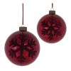 Ball Ornament (Set of 6) 4"D, 5"D Glass