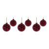 Ball Ornament (Set of 6) 4"D, 5"D Glass