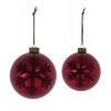 Ball Ornament (Set of 6) 4"D, 5"D Glass