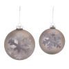 Ball Ornament (Set of 6) 4"D, 5"D Glass