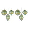 Ornament (Set of 6) 4".75"H, 4.75"H, 6"H Glass