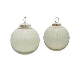 Ball Ornament (Set of 12) 3"D, 4"D Glass (Option: GlassClear)