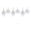 Ornament (Set of 6) 3.75"H, 5.5"H Glass