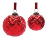 Ball Ornament (Set of 4) 3"D, 4"D Glass