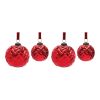 Ball Ornament (Set of 4) 3"D, 4"D Glass