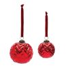 Ball Ornament (Set of 4) 3"D, 4"D Glass