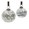 Ball Ornament (Set of 4) 3"D, 4"D Glass