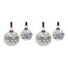 Ball Ornament (Set of 4) 3"D, 4"D Glass