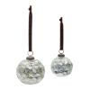 Ball Ornament (Set of 4) 3"D, 4"D Glass